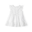 Robe texturée en broderie anglaise bébé fille - Blanc