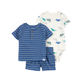 Ensemble 3 pièces dinosaure pour bébé garçon