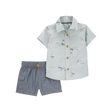 Ensemble chemise et short bébé garçon - Bleu