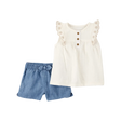 Ensemble débardeur et short en chambray bébé fille
