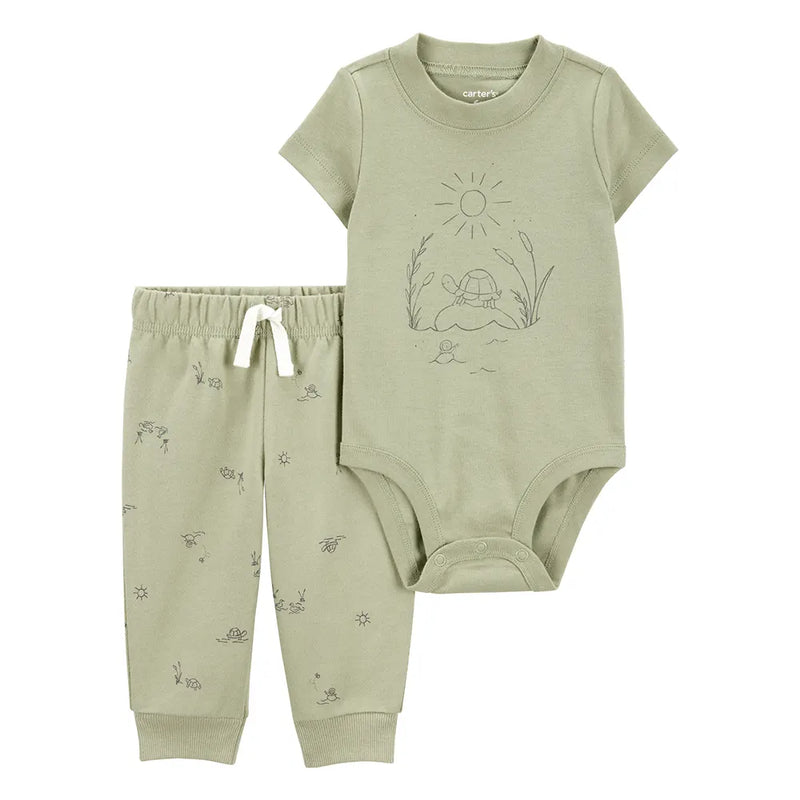 Carter's Baby Boy Bodysuit & Pants - Turtle