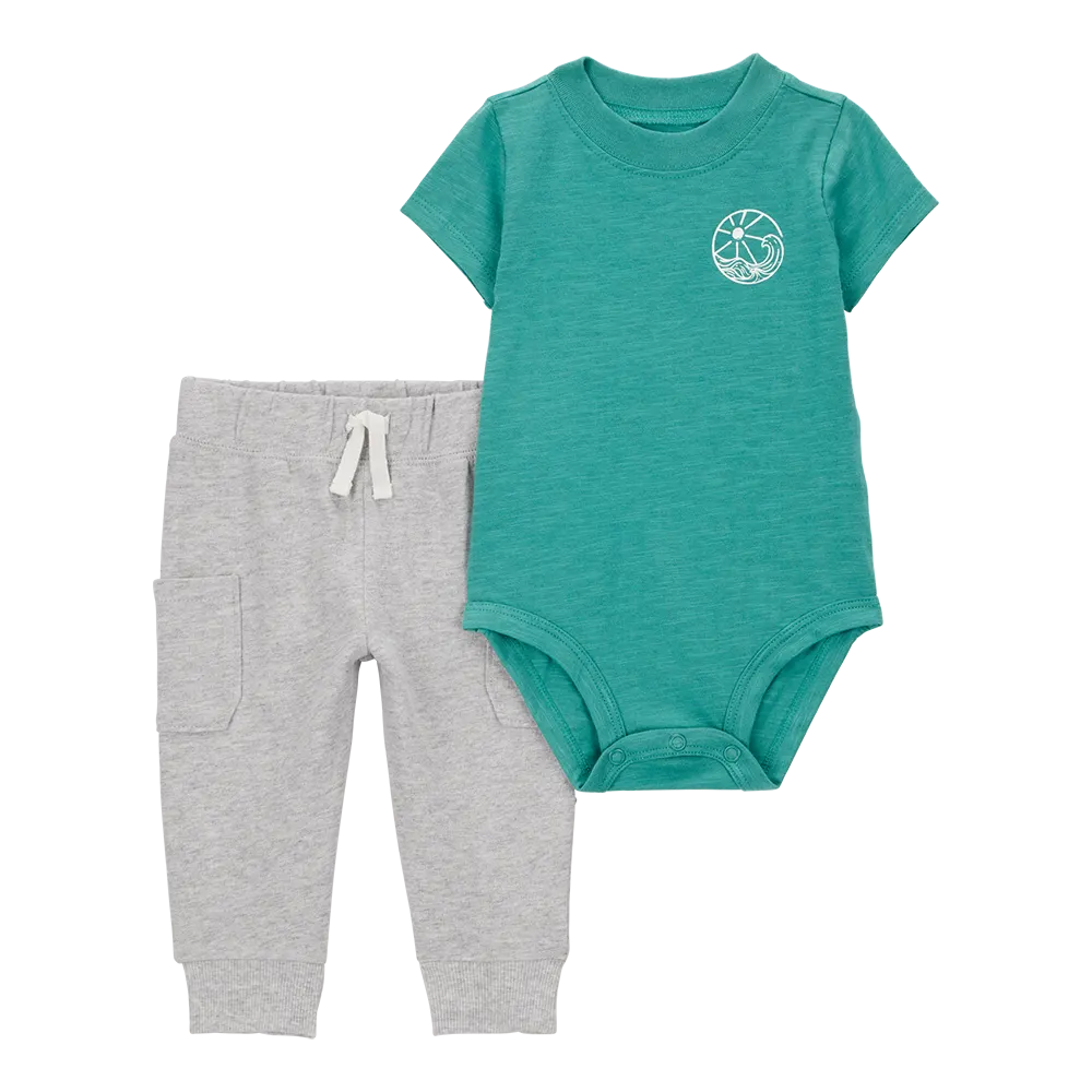 Ensemble 2 pièces body et pantalon bébé garçon