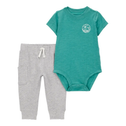 Ensemble 2 pièces body et pantalon bébé garçon