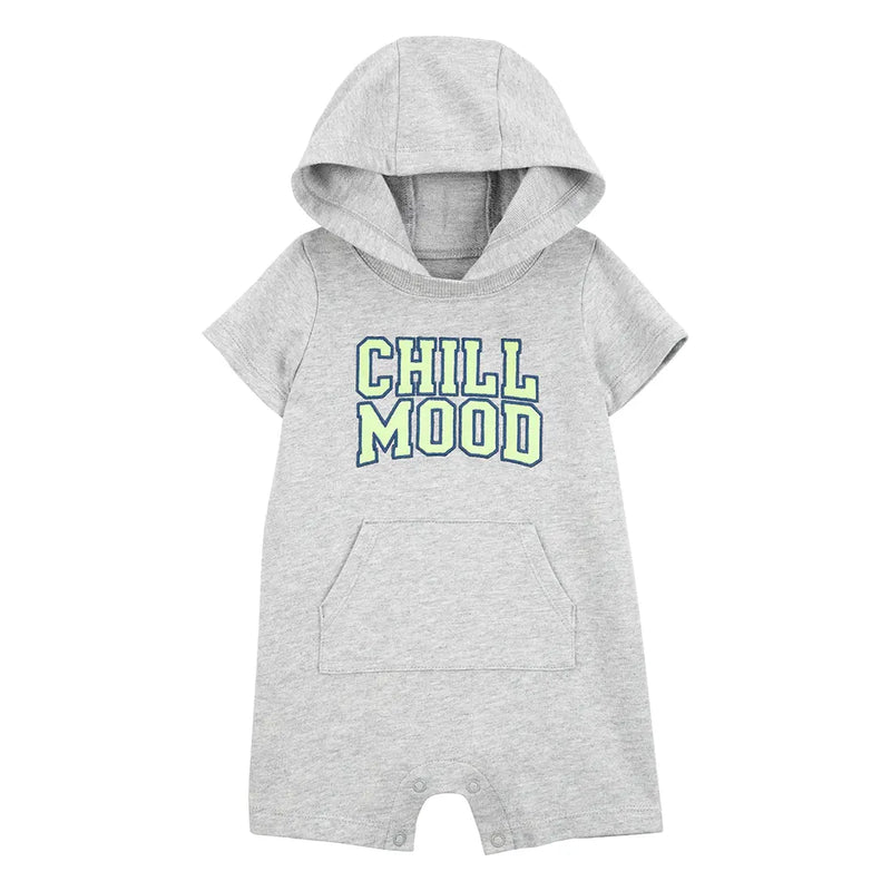 Carter's Baby Boy Hooded Romper - Gray