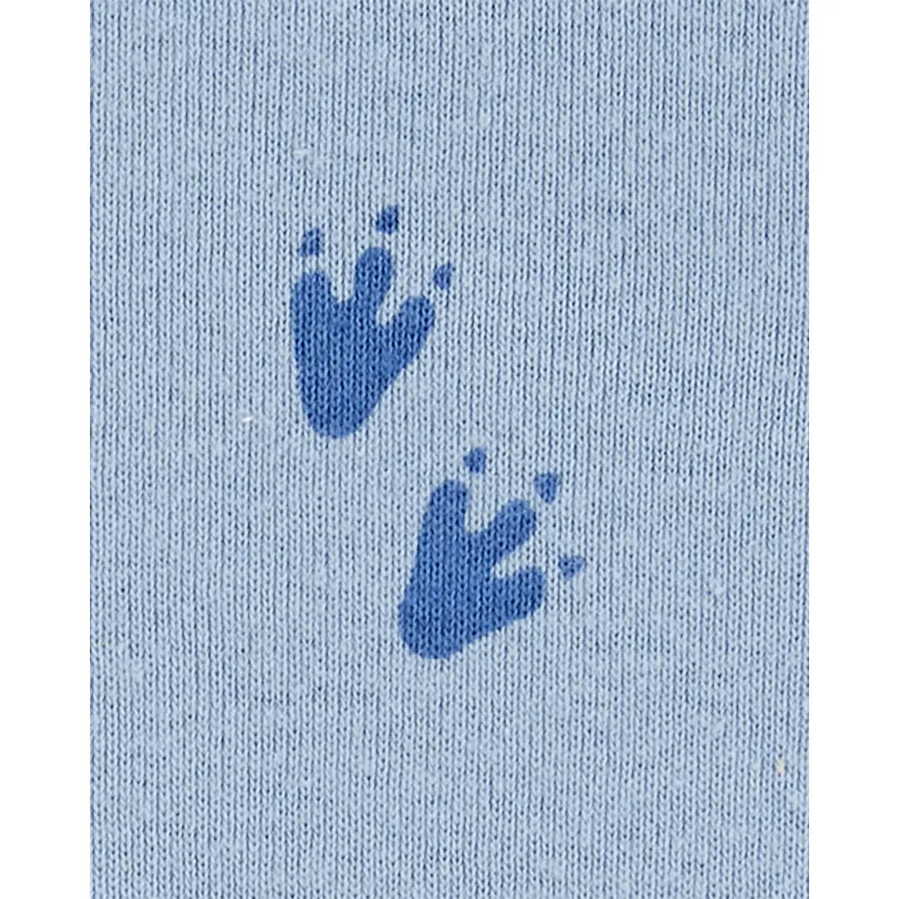 Barboteuse en coton dinosaure bébé garçon - Bleu