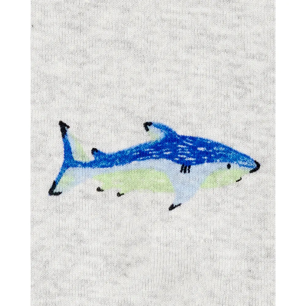 Barboteuse en coton mélangé poisson bébé garçon