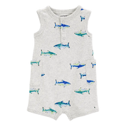 Barboteuse en coton mélangé poisson bébé garçon