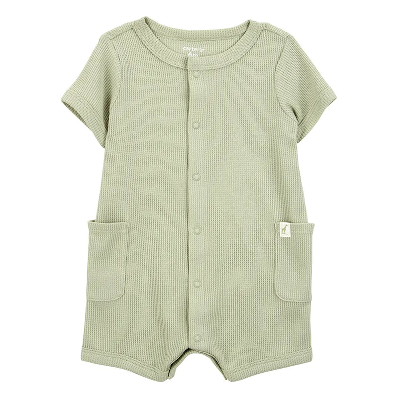 Mameluco de manga corta para bebé niño Carter's - Oliva