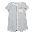 Barboteuse à manches courtes bébé garçon - Gris