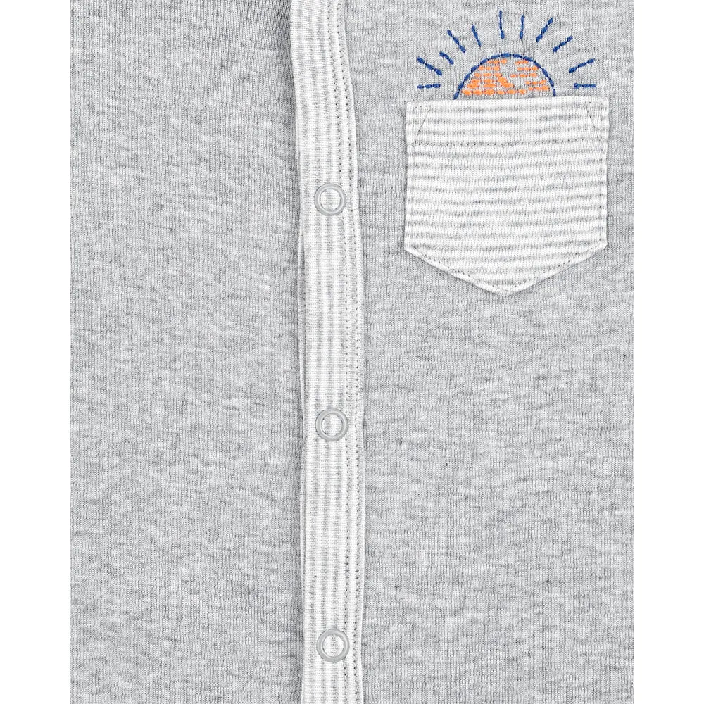 Carter's Baby Boy Short-Sleeve Romper - Gray
