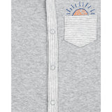 Carter's Baby Boy Short-Sleeve Romper - Gray