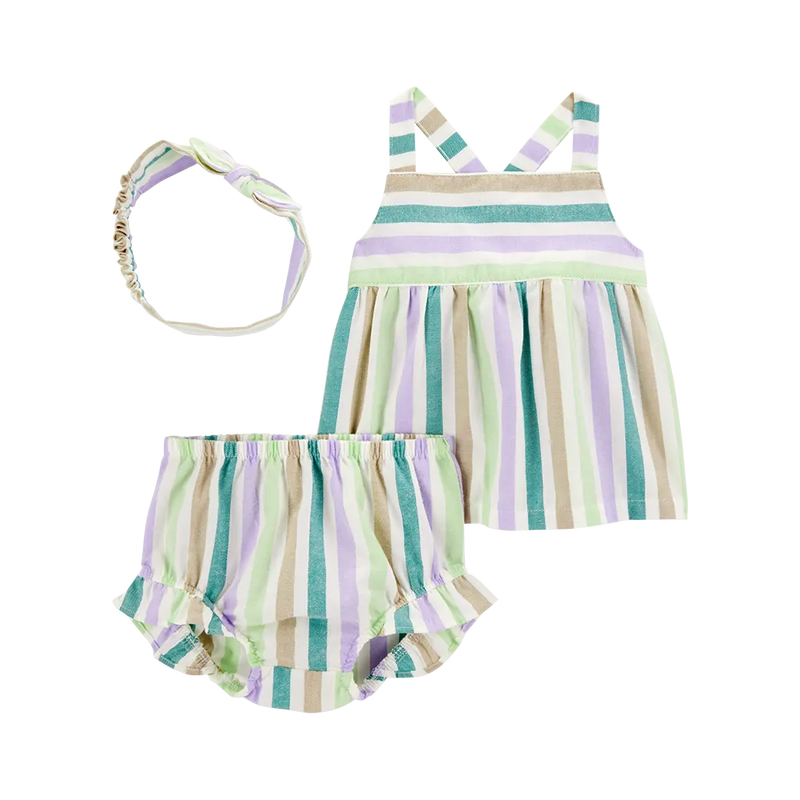 Carter's Baby Girl 3-Piece Striped Set - Multi