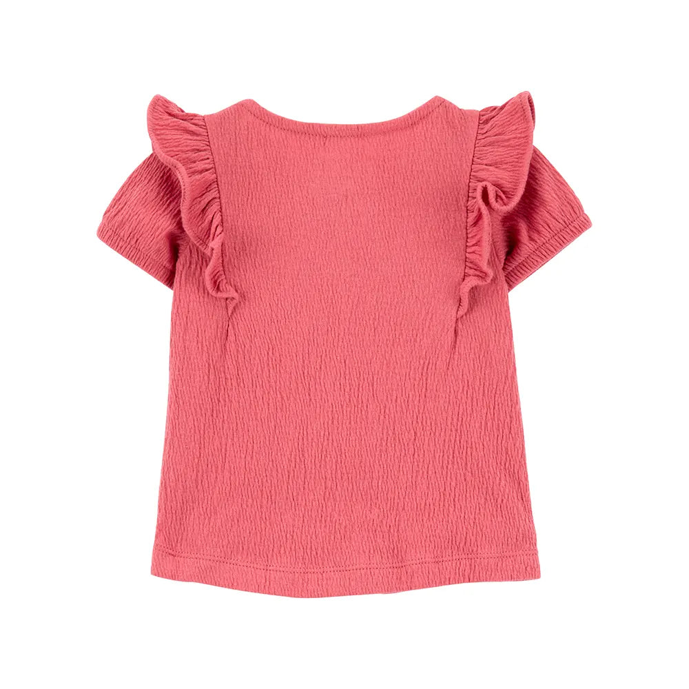 Conjunto de 3 piezas de gasa para bebé niña Carter's - Rosa ladrillo