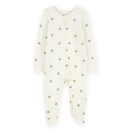 Pyjama dors-bien PurelySoft zippé feuilles bébé