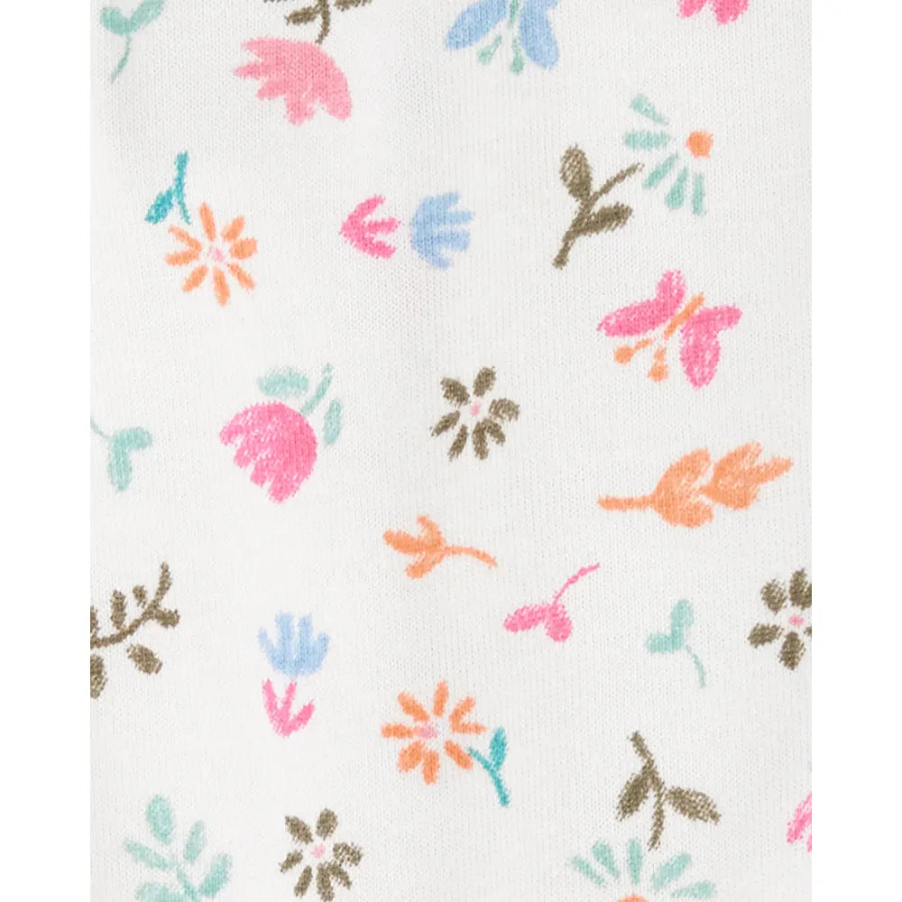 Barboteuse en coton floral pour bébé fille