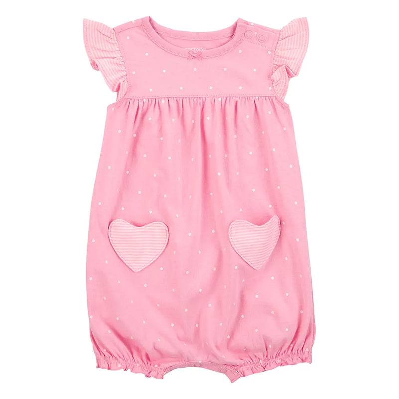Mameluco de algodón para bebé niña Carter's - Corazones rosas