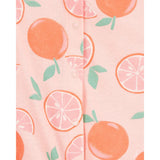 Mameluco de algodón con broches para bebé niña Carter's - Naranja