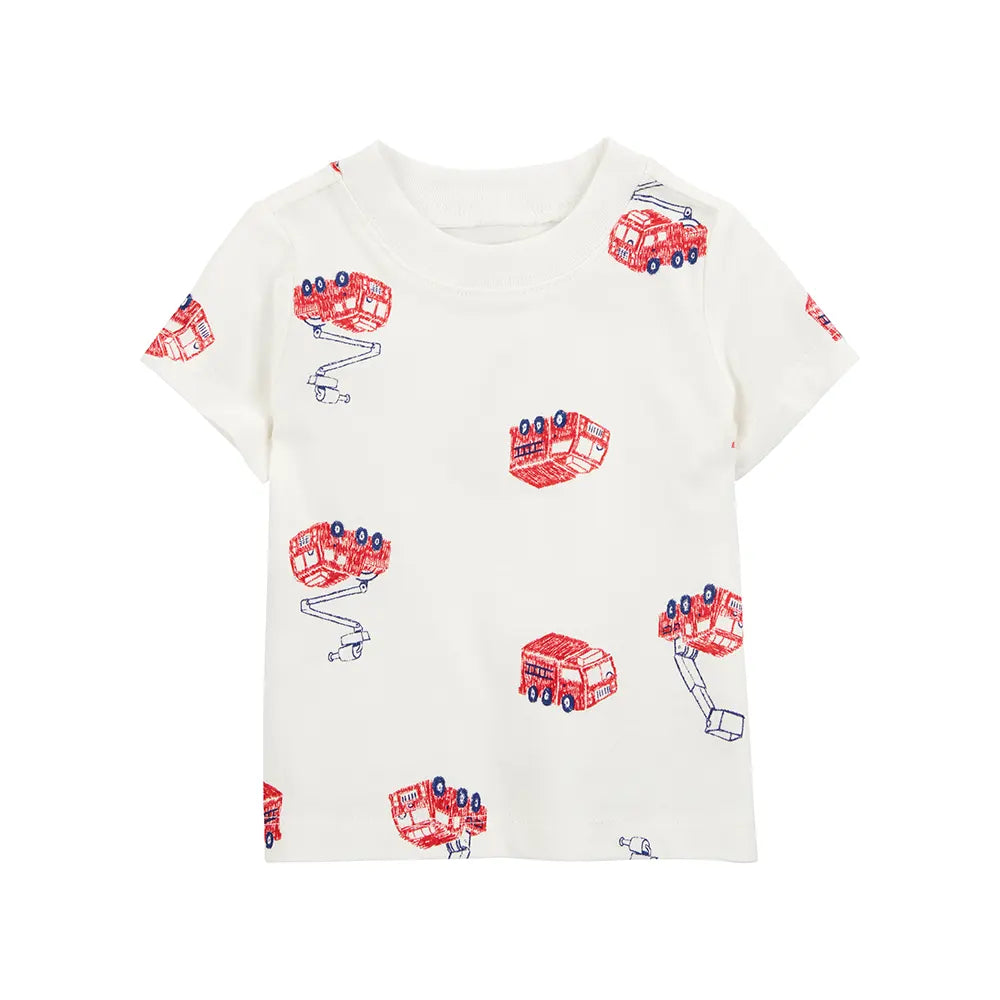 Overol corto y camiseta para bebé Carter's - Bombero