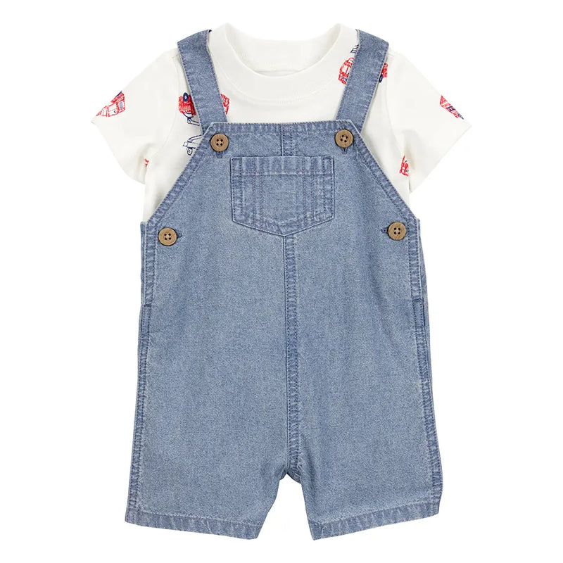 Carter's Baby Shortalls & T-shirt Set - Firefighter