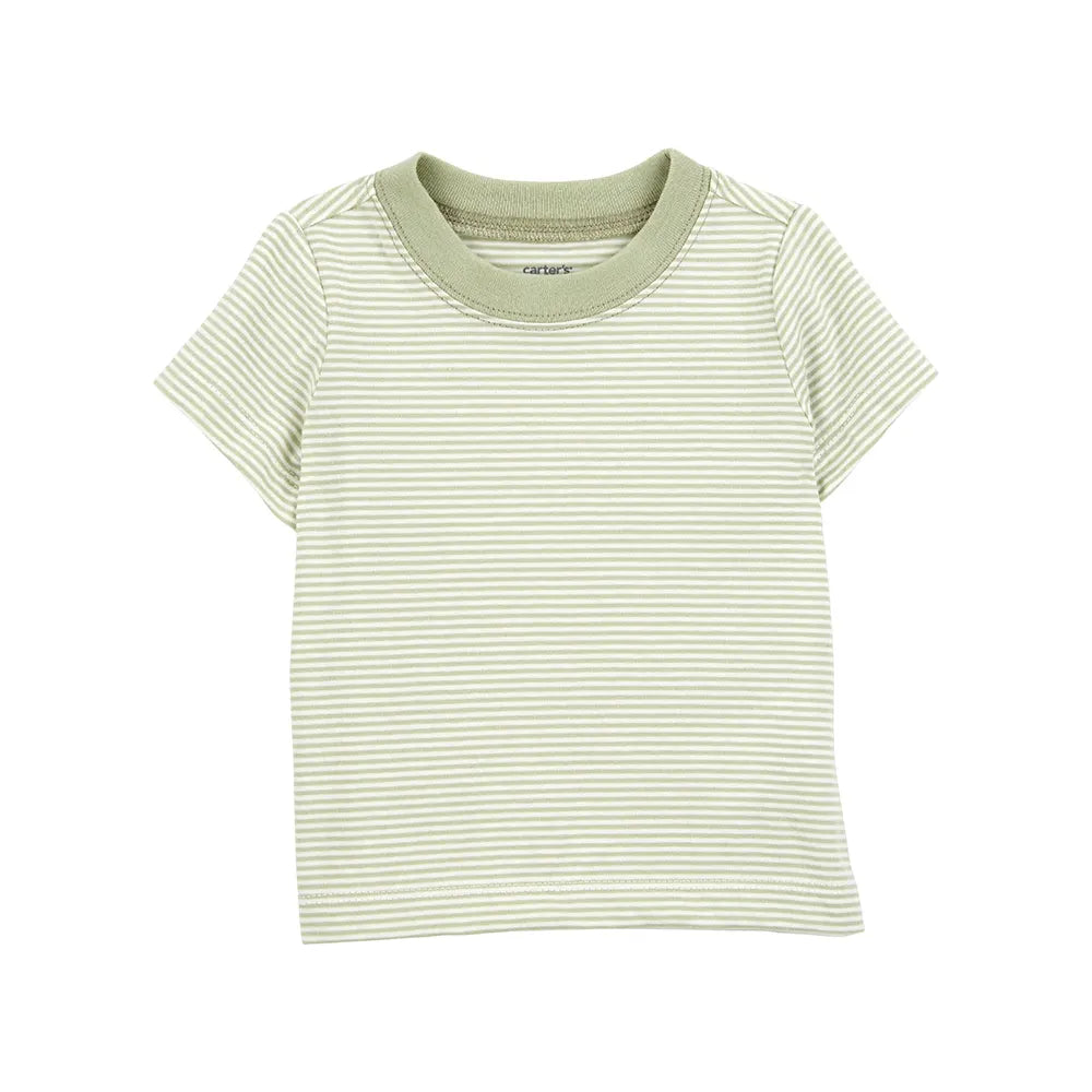 Baby Striped T-Shirt and Shortall Set