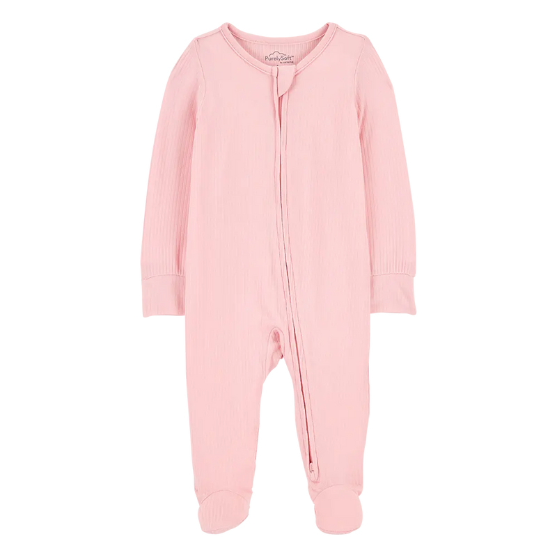 Carter's Baby Girl PurelySoft Zip-Up Sleep & Play - Pink