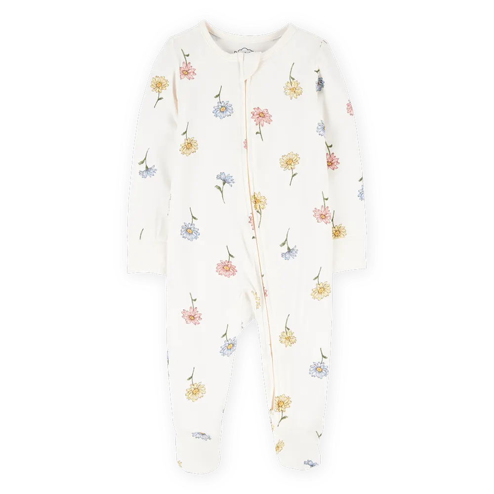 Pyjama dors-bien PurelySoft zippé floral bébé fille