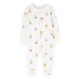 Pyjama dors-bien PurelySoft zippé floral bébé fille