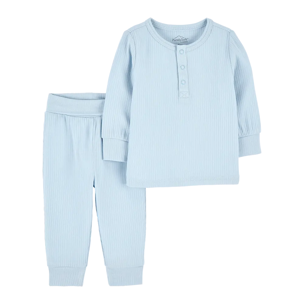 Ensemble 2 pièces PurelySoft bébé garçon - Bleu