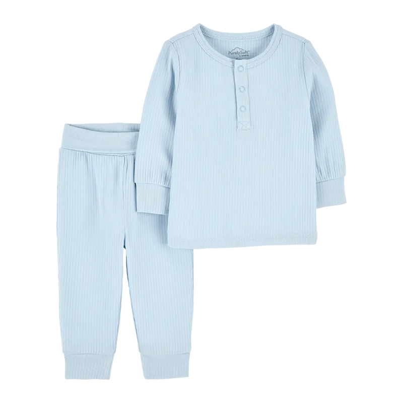 Conjunto de 2 piezas PurelySoft para bebé niño Carter's - Azul