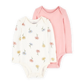 Set de 2 bodys de manga larga PurelySoft para bebé niña