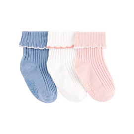 Lot de 3 paires de chaussettes à bord festonné bébé
