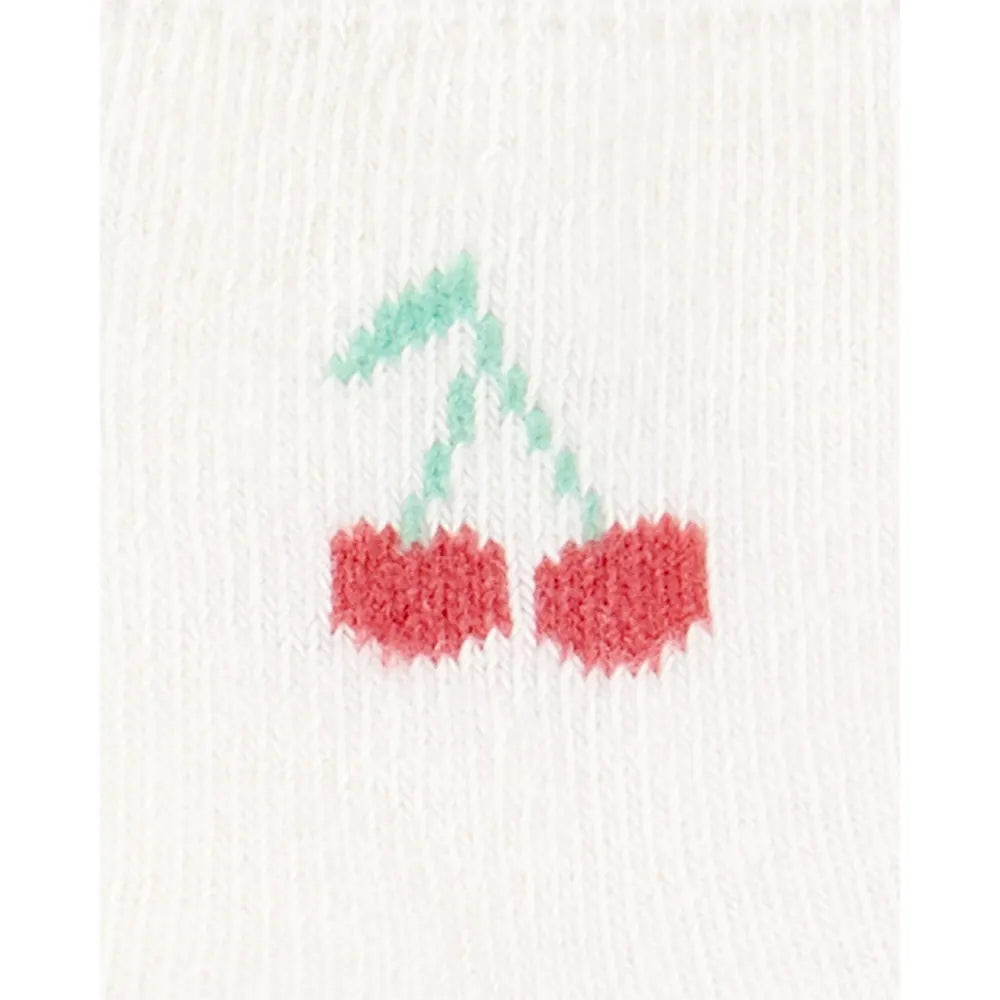 Lot de 6 paires de chaussons fruits bébé fille