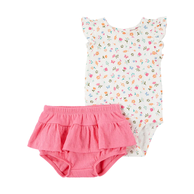 Carter's Baby Girl Floral Bodysuit & Diaper Cover Set - Multi