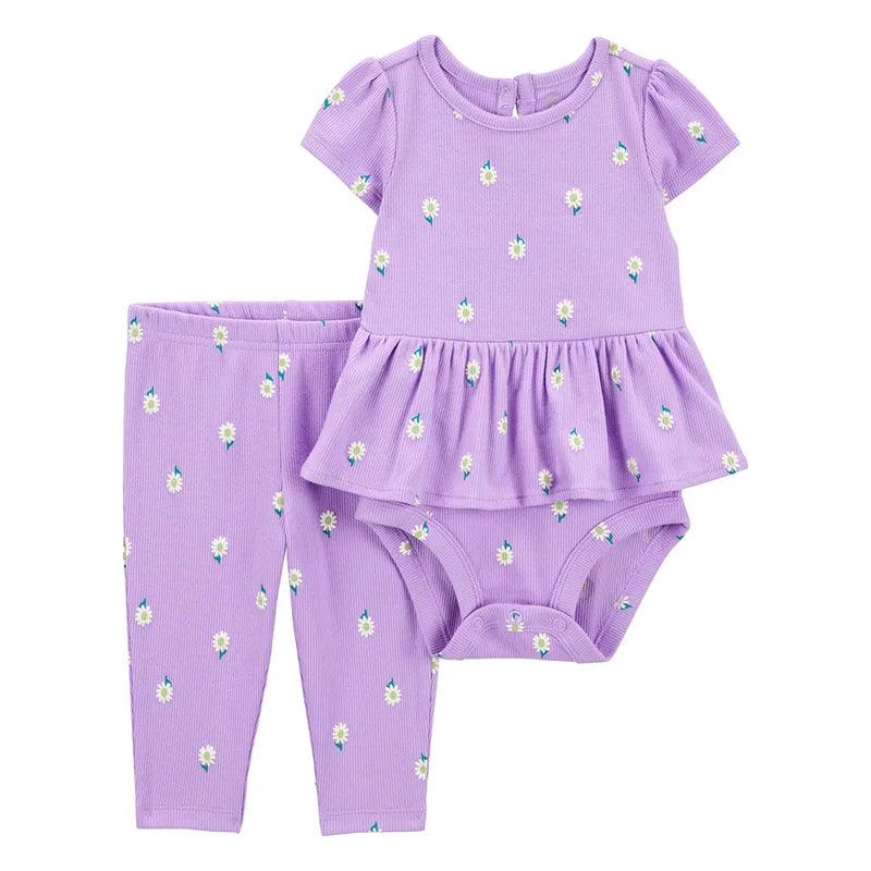 Carter's Baby Girl Peplum Bodysuit & Pants - Floral