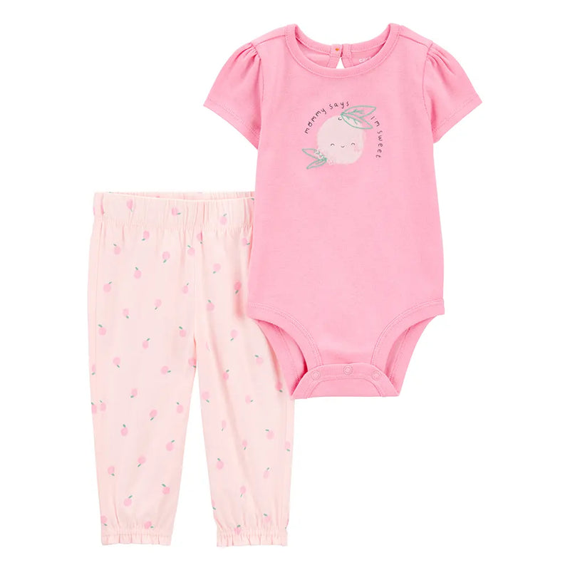 Carter's Baby Girl Bodysuit & Pants - Pink Mom