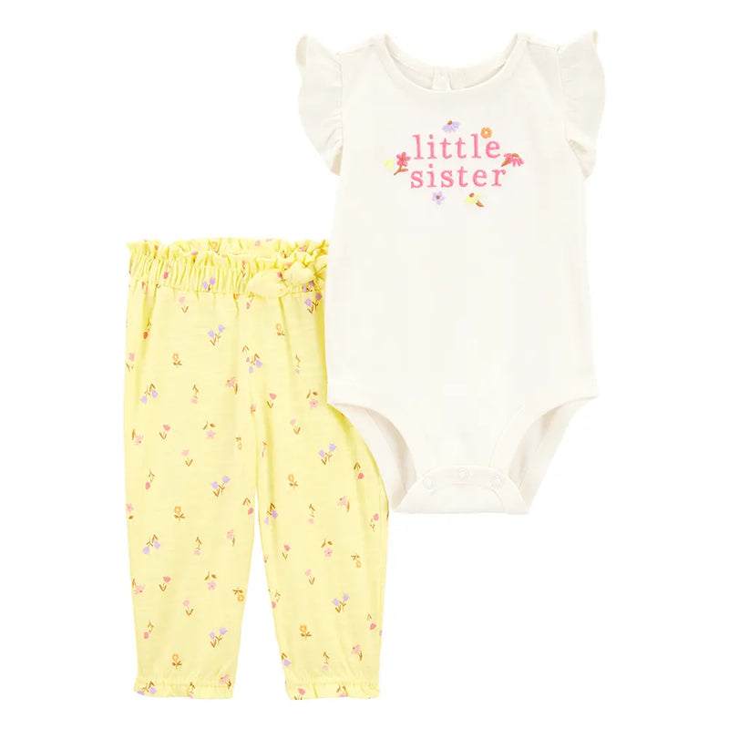 Carter's Baby Girl Bodysuit & Pants - Little Sister