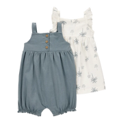 Lot 2 pièces robe et barboteuse bébé fille