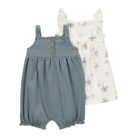 Lot 2 pièces robe et barboteuse bébé fille