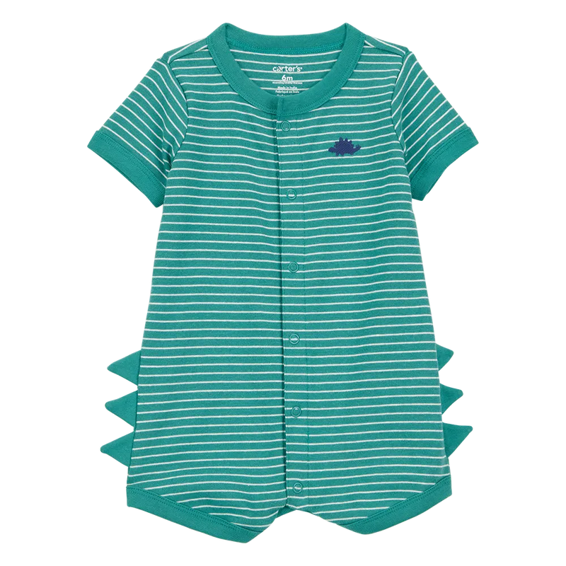 Mameluco a rayas para bebé niño Carter's - Dinosaurio verde