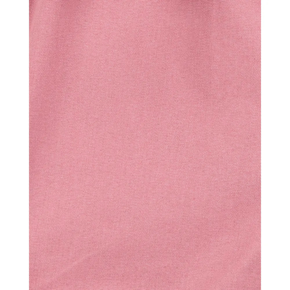 Baby Girl Sleeveless Canvas Romper - Pink