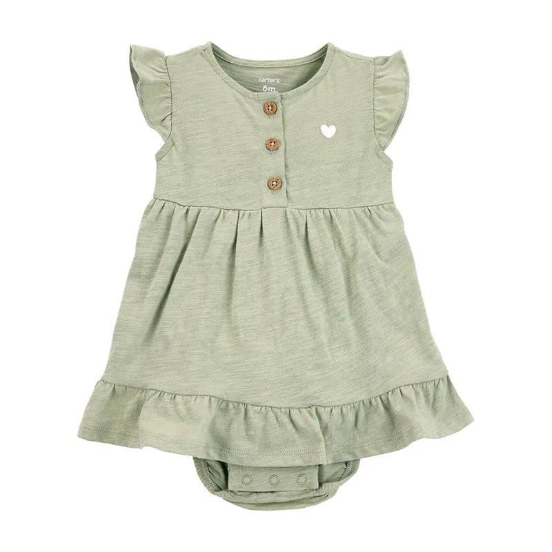 Robe-body Bébé Fille Carter's - Vert Cœur