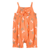 Barboteuse Débardeur pour Bébé Fille Carter's - Florale Orange