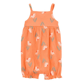 Barboteuse débardeur florale pour bébé fille