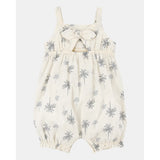 Carter's Baby Girl Cotton Romper - Palm Trees