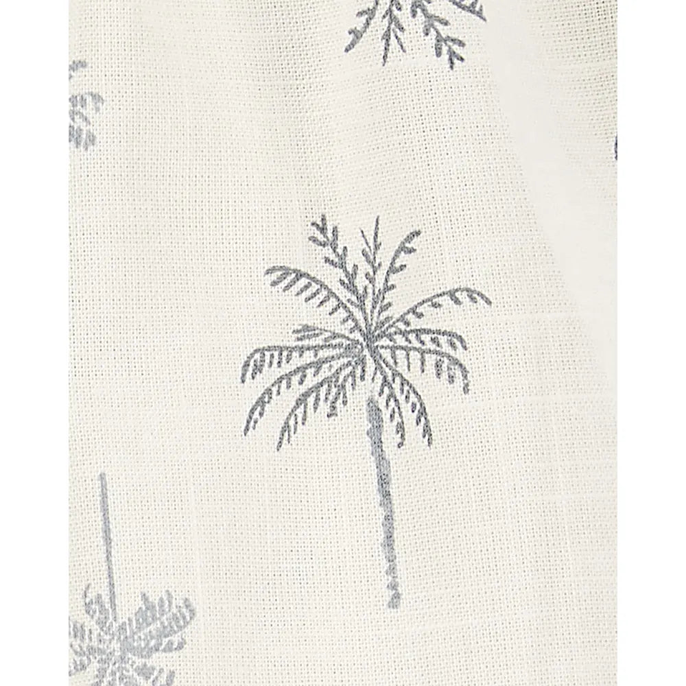 Carter's Baby Girl Cotton Romper - Palm Trees