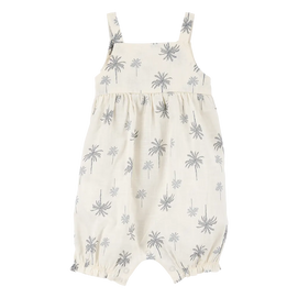 Barboteuse en coton imprimé palmiers bébé fille