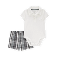 Ensemble body polo et short à carreaux bébé garçon