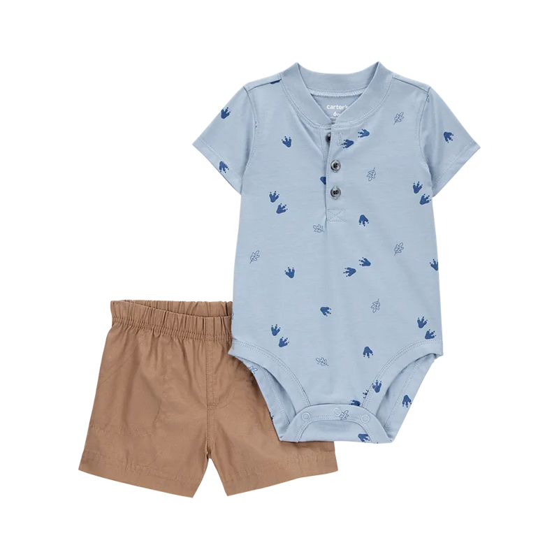 Carter's Baby Boy Bodysuit & Shorts Set - Dinosaur
