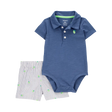 Ensemble body polo et short rayé bébé garçon