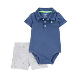 Ensemble body polo et short rayé bébé garçon